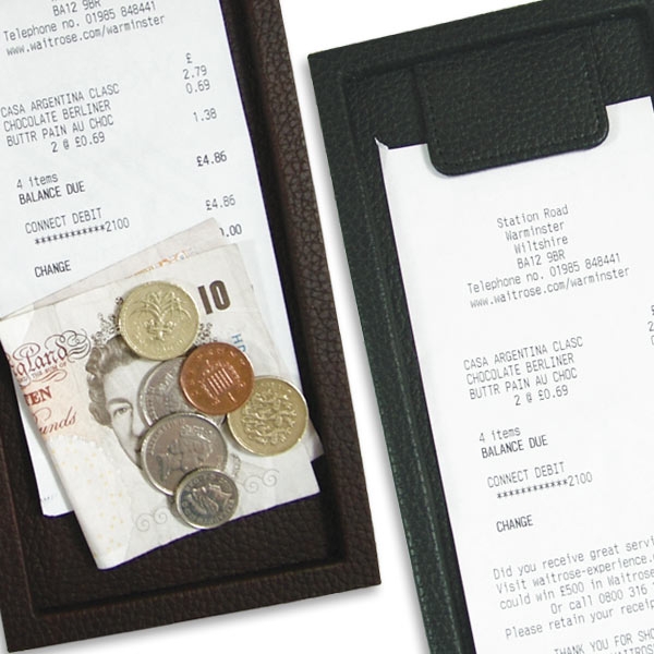 bill holders, restaurant bill presenters, bills holder, faux leather, metal bill holders.