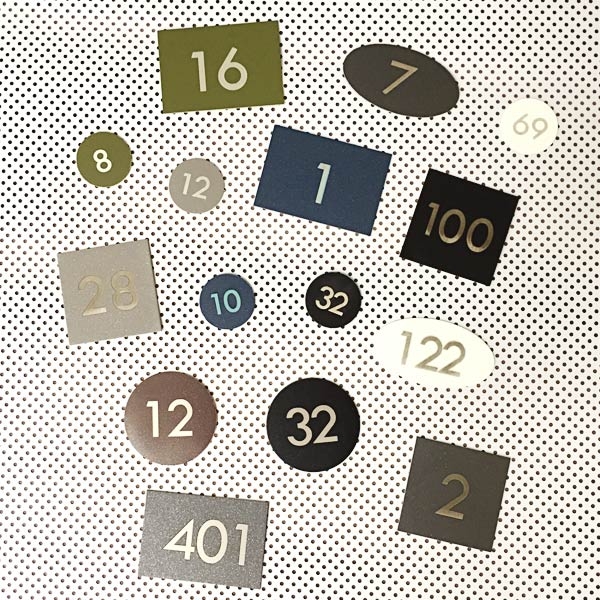 Table Numbers Discs Adhesive Metal Signs