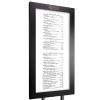 Lockable vertical free standing custom engraved metal menu display stand 6 x A4
