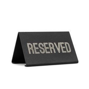 Metal Engraved Reserved Signs